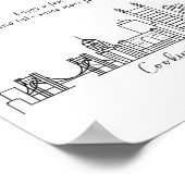 ピッツバーグクッキー結婚テーブルのサイン ポスター (角)