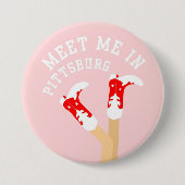 ピッツバーグゲームデイボタンで私を満たす 缶バッジ (正面)