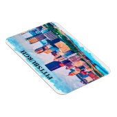 ピッツバーグシティスケープ絵画水彩色 マグネット (右側)