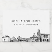 ピッツバーグスカイラインミニ スパークリングワインラベル (シングルラベル)