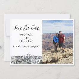 ピッツバーグスカイライン婚約写真Save The Date セーブザデート