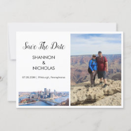 ピッツバーグスカイライン婚約写真Save The Date セーブザデート