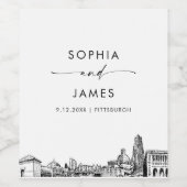 ピッツバーグスカイライン ワインラベル (シングルラベル)