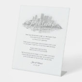 ピッツバーグスケッチCookieテーブルサイン 台座サイン (正面)