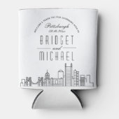 ピッツバーグスタイルのスカイライン |の結婚クーラーボックス 缶クーラー (正面)