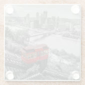 ピッツバーグスチールシティスカイラインインクライン写真  ガラスコースター (裏面)