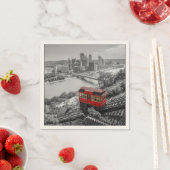 ピッツバーグスチールシティスカイラインインクライン写真 スタンダードカクテルナプキン (インサイチュ)