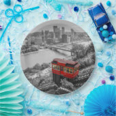 ピッツバーグスチールシティスカイラインインクライン写真 ペーパープレート (パーティー)