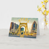 ピッツバーグスチールシティスカイライン412ペンシルバニアカン カード (黄色い花)