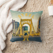 ピッツバーグスチールシティスカイライン412ペンシルバニアカン クッション (ブランケット)