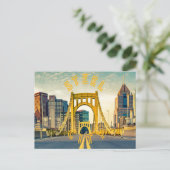 ピッツバーグスチールシティスカイライン412ペンシルバニア缶 ポストカード (スタンド正面)