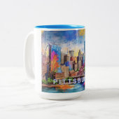 ピッツバーグスチールシティ ツートーンマグカップ (正面左)