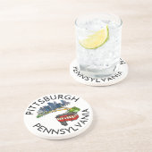 ピッツバーグスティールシティスカイラインインクルーンペンシルバニア コースター (側面)