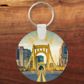 ピッツバーグスティールシティスカイライン412ペンシルバニア州 キーホルダー (正面)