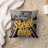 ピッツバーグスティールシティブリッジスカイラインペンシルバニア クッション (ブランケット)