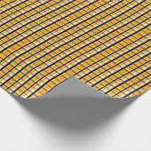 ピッツバーグスポーツファンイエロー金ゴールドブラックプレイド ラッピングペーパー (角)