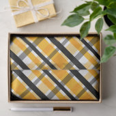 ピッツバーグスポーツファンイエロー金ゴールドブラックプレイド 薄葉紙 (ギフト)