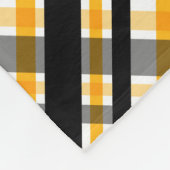 ピッツバーグスポーツファンブラックイエロー金ゴールドプレイド フリースブランケット (角)