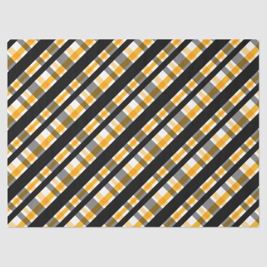 ピッツバーグスポーツファンブラックイエロー金ゴールドプレイド 薄葉紙 (正面)