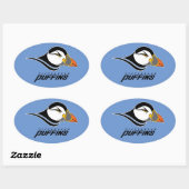 ピッツバーグパフィンのロゴ 楕円形シール (シート)