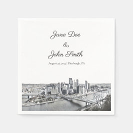 ピッツバーグパーソナライズされたカクテルナプキン スタンダードカクテルナプキン