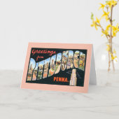 ピッツバーグペンシルバニアからのヴィンテージの挨拶 カード (黄色い花)