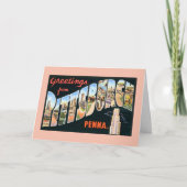 ピッツバーグペンシルバニアからのヴィンテージの挨拶 カード (正面)