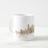 ピッツバーグペンシルバニアのスカイラインの楽譜Citysc コーヒーマグカップ (正面左)