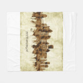 ピッツバーグペンシルバニアシティスケープ フリースブランケット (正面(横))