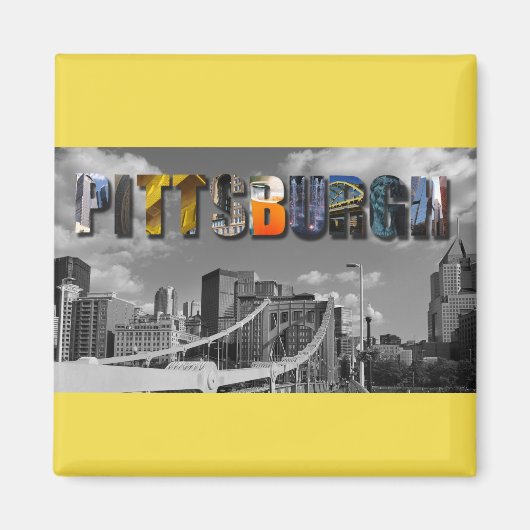 ピッツバーグペンシルバニアシティ旅行写真 マグネット (正面)