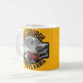 ピッツバーグペンシルバニアスチールシティスカイラインインクライン コーヒーマグカップ (正面左)