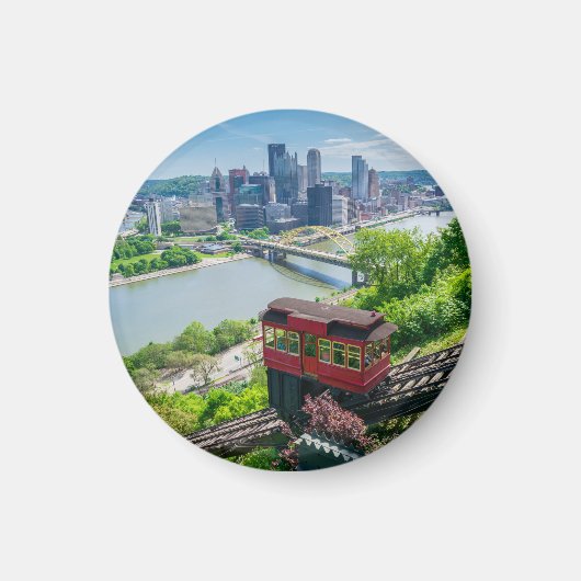 ピッツバーグペンシルバニアスチールシティスカイラインインクライン マグネット (正面)