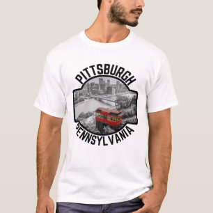 ピッツバーグペンシルバニアスチールシティスカイラインインクライン Tシャツ