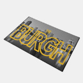 ピッツバーグペンシルバニアスチールシティスカイラインナイトP ドアマット (アングル)