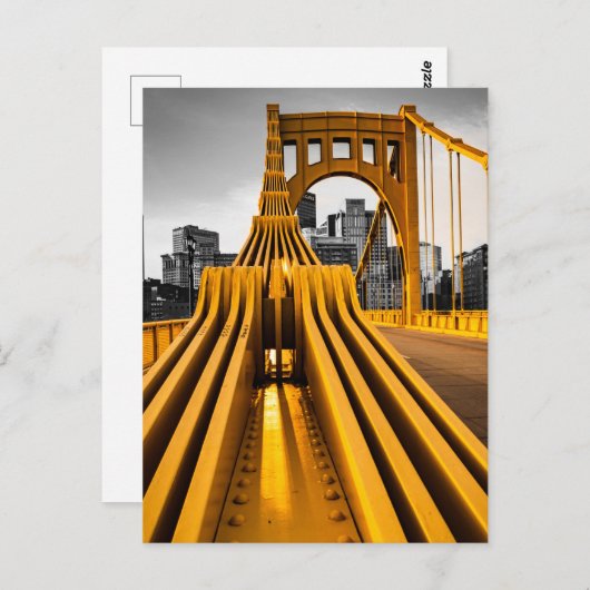 ピッツバーグペンシルバニアスチールシティスカイラインブリッジ ポストカード (正面/裏面)