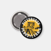 ピッツバーグペンシルバニアスチールシティスカイラインブリッジ マグネット (正面/裏面)