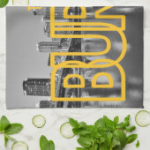 ピッツバーグペンシルバニアスチールシティスカイライン写真M キッチンタオル (折り畳み)