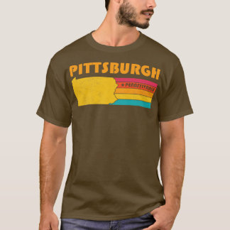 ピッツバーグペンシルバニアヴィンテージ動揺してドデリ Tシャツ