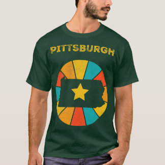 ピッツバーグペンシルバニアヴィンテージ動揺してドデリ Tシャツ
