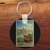 ピッツバーグペンシルバニアヴィンテージ旅行 キーホルダー (正面)