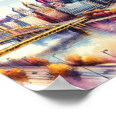 ピッツバーグペンシルバニア旅行は水の色を配置 ポスター (角)