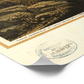 ピッツバーグペンシルバニア1874アンティークパノラママップ ポスター (角)