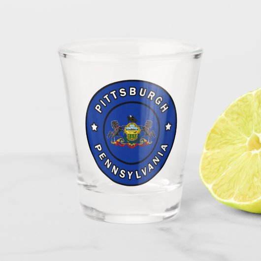 ピッツバーグペンシルバニア ショットグラス (正面)