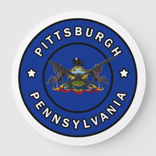 ピッツバーグペンシルバニア ラージ壁時計 (正面)
