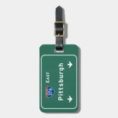 ピッツバーグペンシルバニアpaの州間幹線道路: ラゲッジタグ (正面縦)