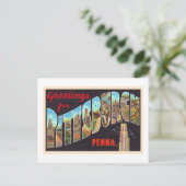 ピッツバーグペンシルバニアPAラージレター ポストカード (スタンド正面)