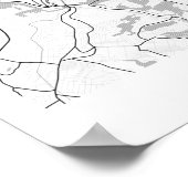 ピッツバーグペンシルバモダンニアシンプル州の地図 ポスター (角)