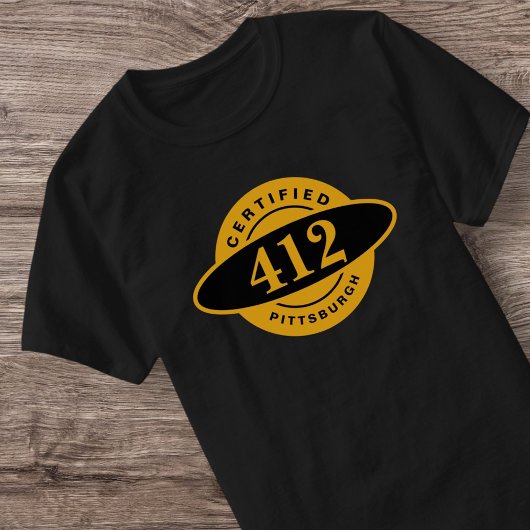 ピッツバーグホーム412ブラック金ゴールドインツァーTシャツ Tシャツ