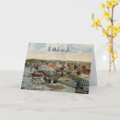 ピッツバーグポイント1931年の挨拶状 カード (黄色い花)