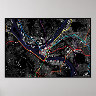 ピッツバーグライトレール姿グラウンド ポスター